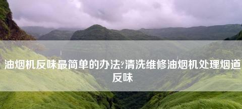 油烟机清洗后出现反味的原因及解决方法（探究油烟机清洗后产生异味的原因）