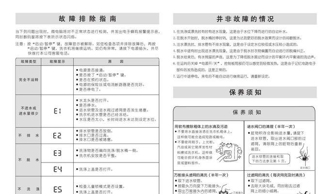 三洋洗衣机显示故障e0处理方法（三洋洗衣机出现e0故障的原因及解决方法）