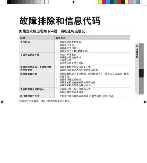 三洋洗衣机脱水故障E4的解决方法（如何通过清理排水管来解决三洋洗衣机脱水故障E4）