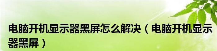 变电站显示器黑屏的原因及解决方法（探究变电站显示器黑屏的根本问题）